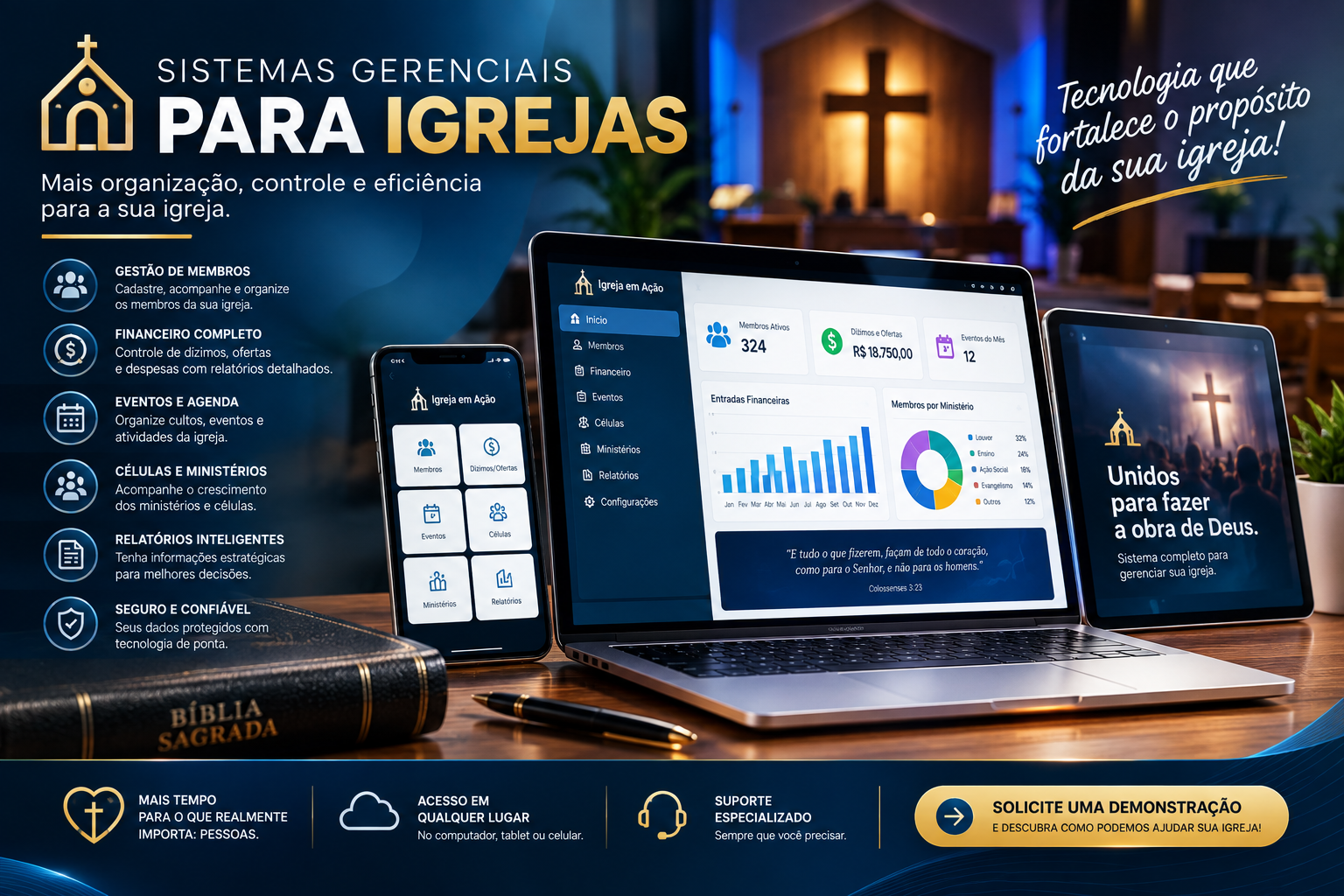 Sistema de gerenciamento para igrejas